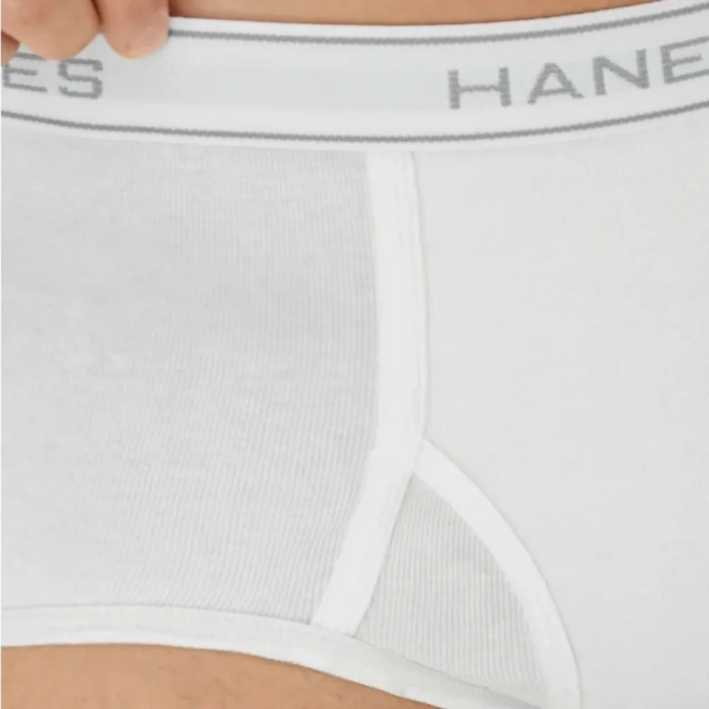 Hanes 6 Pack White Comfort Flex Cool Wicking Cotton Briefs XL NWT